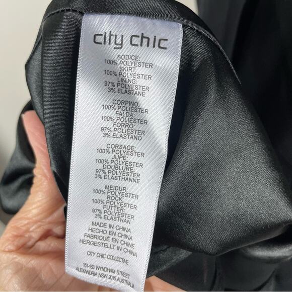 City Chic Black Lace Corset Chiffon Sweet Eve Maxi Whimsigoth Dress 14 - Picture 8 of 9